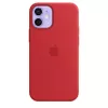 Capa em silicone Apple com MagSafe para iPhone 12 mini vermelha