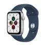Apple Watch SE GPS 44mm caixa de alumínio prateada com Sport Band Abyss Blue