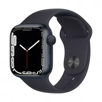 Apple Watch Series 7 GPS, 41mm caixa em alumínio Midnight com bracelete desportiva - Regular Midnight