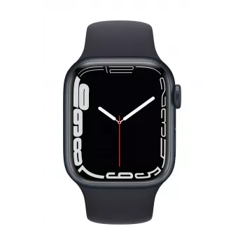 Apple Watch Series 7 GPS, 41mm caixa em alumínio Midnight com bracelete desportiva - Regular Midnight