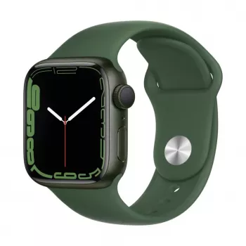 Apple Watch Series 7 GPS, 41mm caixa em alumínio verde com bracelete desportiva - Regular Clover