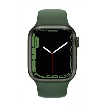 Apple Watch Series 7 GPS, 41mm caixa em alumínio verde com bracelete desportiva - Regular Clover