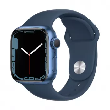 Apple Watch Series 7 GPS, 41mm caixa de alumínio azul com Sport Band - Regular Abyss Blue