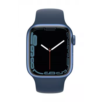 Apple Watch Series 7 GPS, 41mm caixa de alumínio azul com Sport Band - Regular Abyss Blue