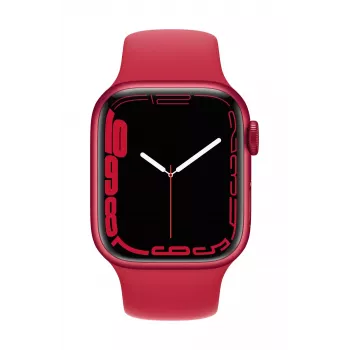 Apple Watch Series 7 GPS, 41mm caixa em alumínio (PRODUCT)RED com bracelete desportiva - Regular (PRODUCT) Red