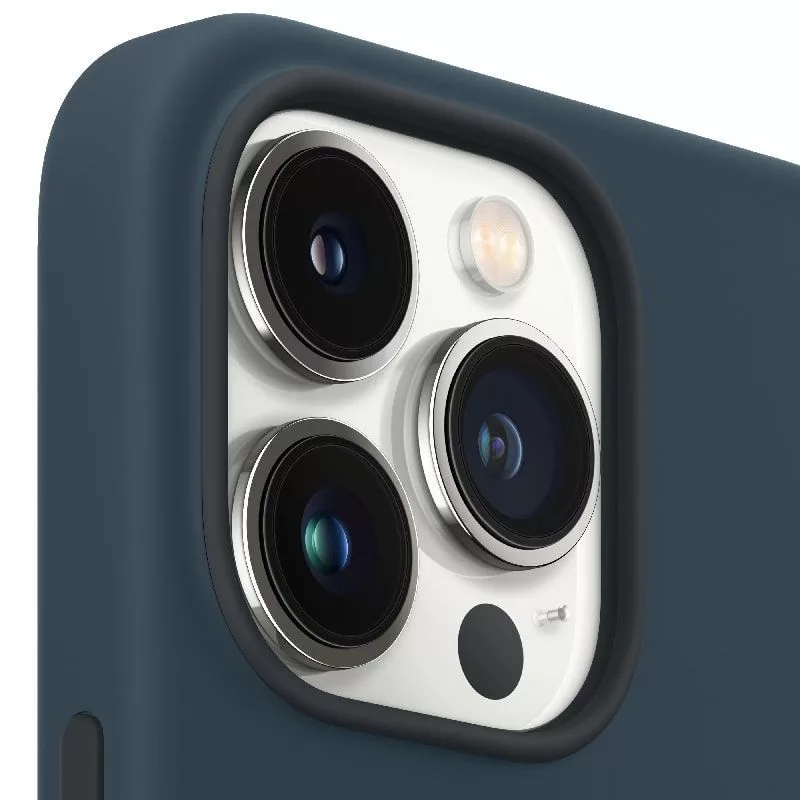 Capa em silicone Apple para iPhone 13 Pro com MagSafe Abyss Blue