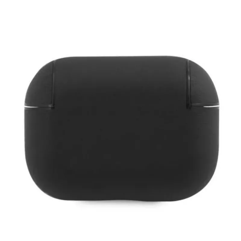 Capa BMW AirPods Pro em pele genuína com logótipo prateado preta