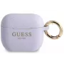Guess Apple AirPods 3 Capa de silicone com brilho roxa