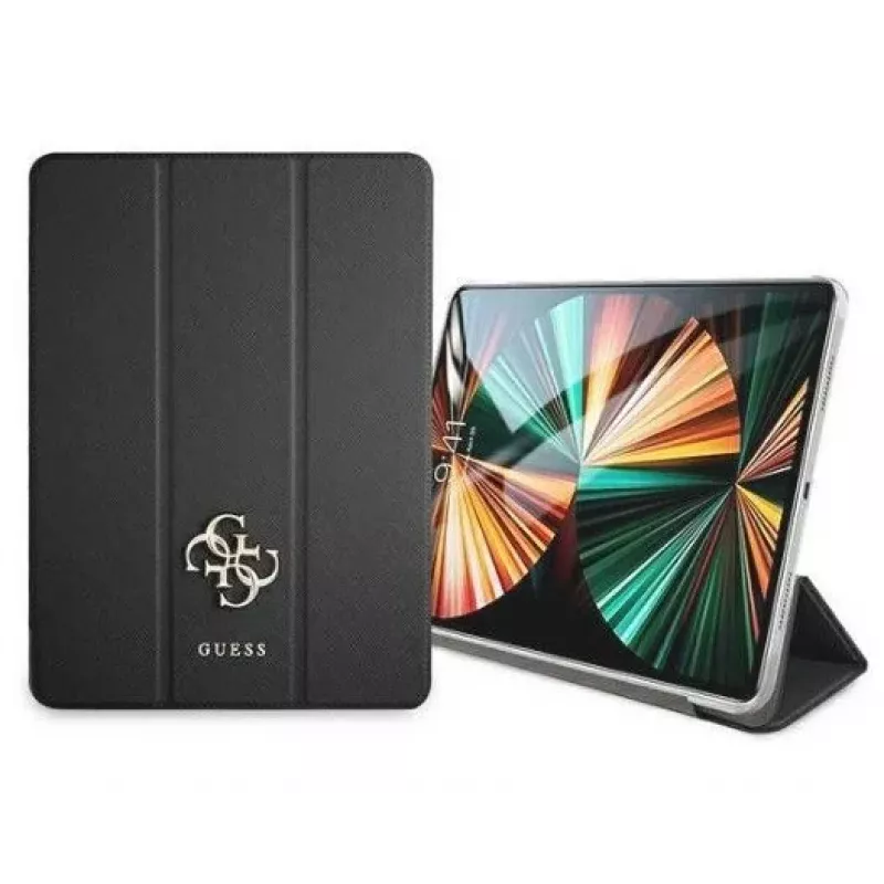 Guess iPad 11 2021 Capa com Fecho Saffiano Collection Preta