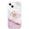 Guess iPhone 13 Mini Capa Liquid Glitter rosa transparente
