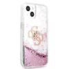 Guess iPhone 13 Mini Capa Liquid Glitter rosa transparente