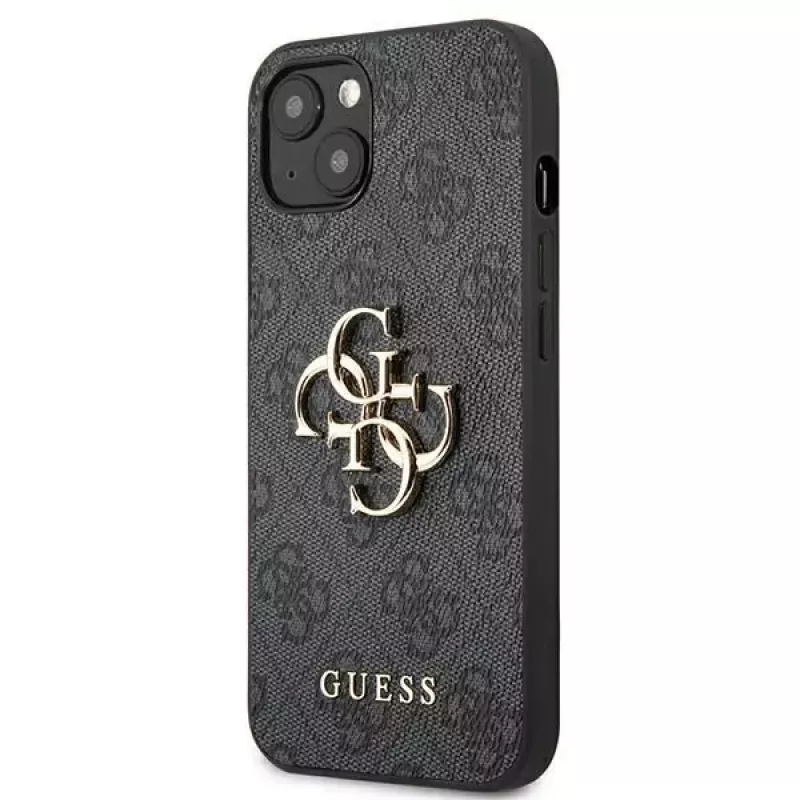 Guess GUHCP13M4GMGGR iPhone 13 / 14 / 15 6,1 Capa Rígida com Fecho Cinzenta