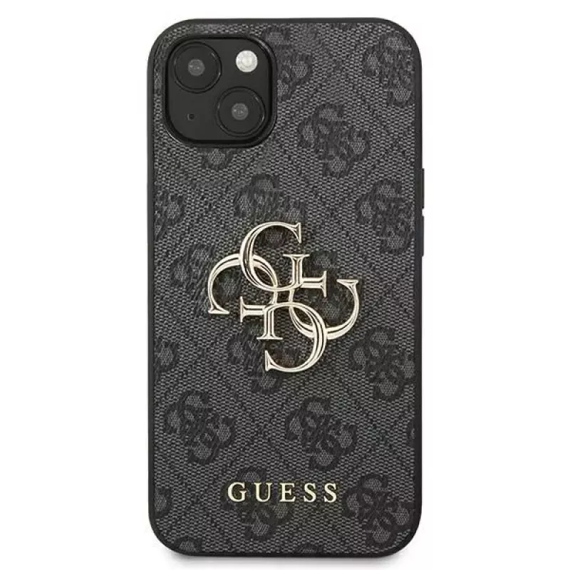 Guess GUHCP13M4GMGGR iPhone 13 / 14 / 15 6,1 Capa Rígida com Fecho Cinzenta