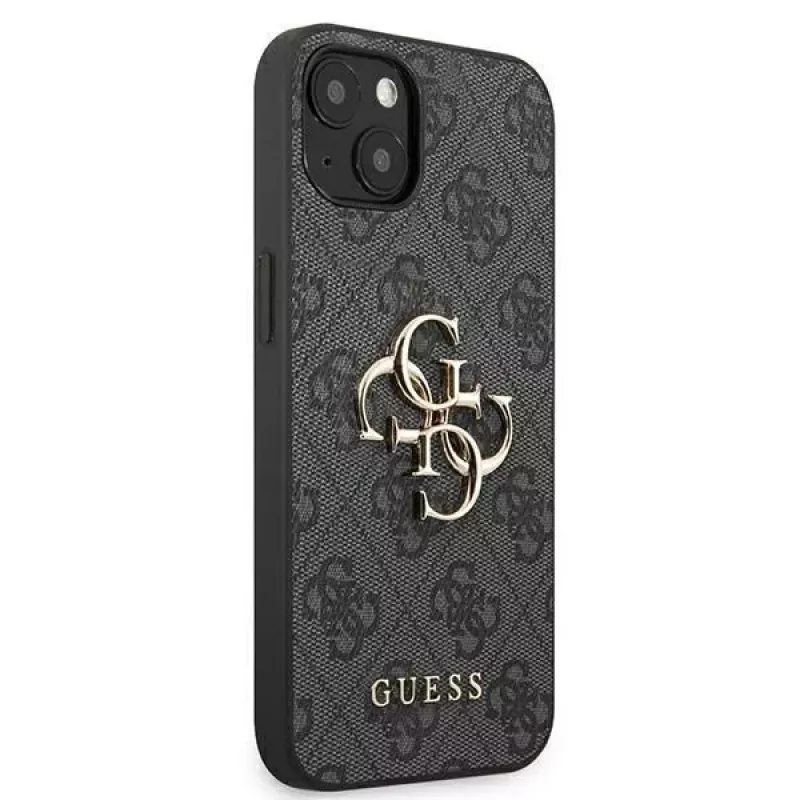 Guess GUHCP13M4GMGGR iPhone 13 / 14 / 15 6,1 Capa Rígida com Fecho Cinzenta