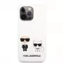 Karl Lagerfeld Apple iPhone 13 Pro Capa de silicone líquido Choupette branca