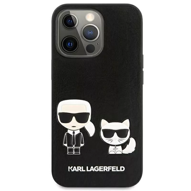 Karl Lagerfeld Apple iPhone 13 Pro Capa em pele PU Choupette preta