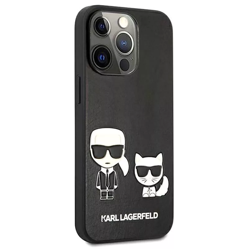 Karl Lagerfeld Apple iPhone 13 Pro Capa em pele PU Choupette preta