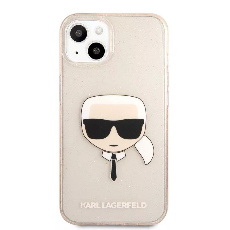 Karl Lagerfeld Apple iPhone 13 TPU Full Glitter Head Case dourada