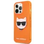 Karl Lagerfeld Apple iPhone 13 Pro Fluo TPU Choupette Head Case laranja