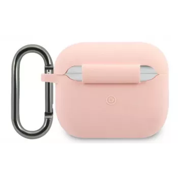 Lacoste Apple AirPods 3 Capa de silicone líquido com logótipo impresso brilhante rosa
