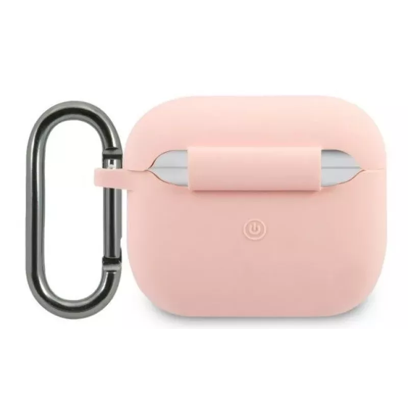Lacoste Apple AirPods 3 Capa de silicone líquido com logótipo impresso brilhante rosa
