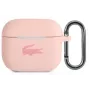 Lacoste Apple AirPods 3 Capa de silicone líquido com logótipo impresso brilhante rosa