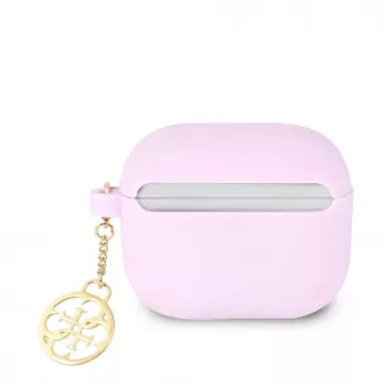 Guess Apple AirPods 3 Capa de silicone Charms roxa