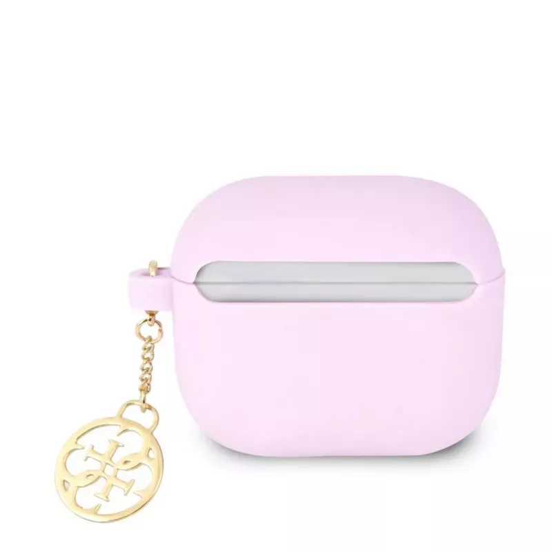 Guess Apple AirPods 3 Capa de silicone Charms roxa