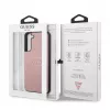Guess Samsung Galaxy S22 Plus Capa em pele PU Saffiano rosa