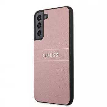 Guess Samsung Galaxy S22 Plus Capa em pele PU Saffiano rosa
