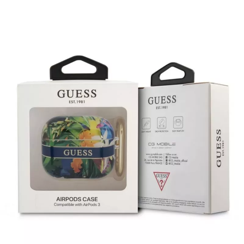 Guess Apple AirPods 3 Capa TPU Flower Print azul