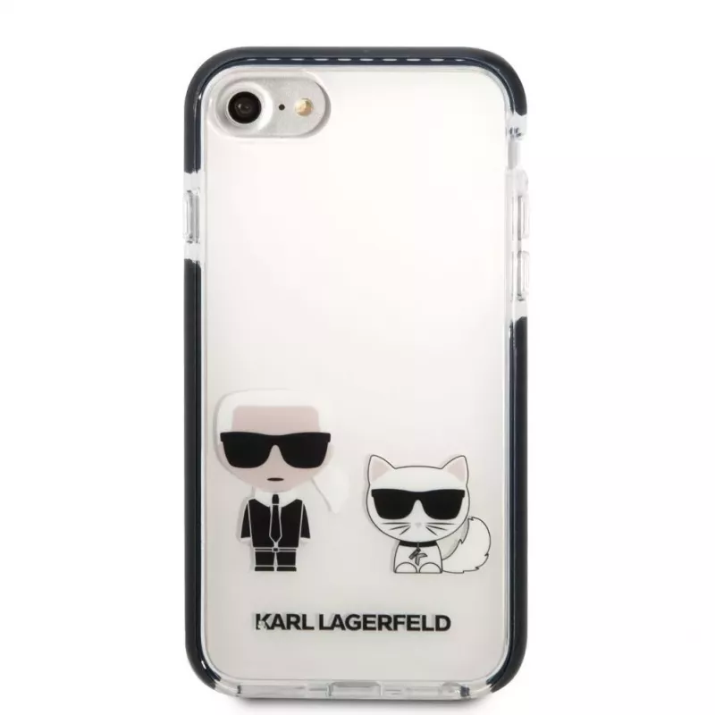 Karl Lagerfeld Apple iPhone 7/8/SE 2020/SE 2022 Capa TPE Karl and Choupette Branca
