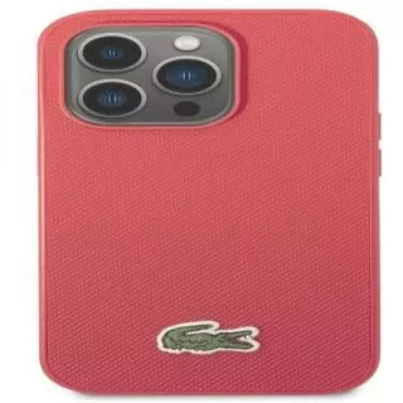 Lacoste Apple iPhone 14 Pro Capa Iconic Petit Pique Logo vermelha