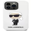 Karl Lagerfeld Apple iPhone 14 Pro Capa de Silicone Líquido Ikonik NFT branca