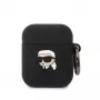 Karl Lagerfeld Capa de Silicone 3D Logo NFT Karl Head para AirPods 1/2 preta