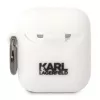 Karl Lagerfeld Apple AirPods 1/2 Capa de Silicone 3D Logo NFT Karl Head branca