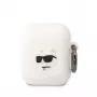 Karl Lagerfeld Capa de Silicone 3D Logo NFT Choupette Head para AirPods 1/2 branca