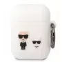Karl Lagerfeld AirPods 1/2 Capa de Silicone Choupette branca