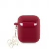 Guess Capa de Silicone para Apple AirPods 1/2 Classic Logo Gold com 4G Anhänger magenta