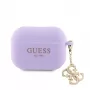 Guess Capa de Silicone para Apple AirPods Pro 2 Classic Logo Gold com 4G Anhänger lilás