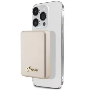 Guess Powerbank 3000mAh MagSafe Metal Script Logo dourada
