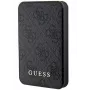 Guess Powerbank 15W 5000mAh 4G Carregador MagSafe de Pele Metal Logo preto