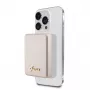 Guess Power Bank 5000mAh 15W MagSafe e carregamento normal com Metal Script Logo dourada