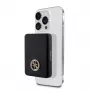 Guess Power Bank 5000mAh 15W MagSafe e carregamento normal com Strassed 4G Logo preta