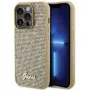 Guess Apple iPhone 15 Pro Max Capa Traseira HC PU Disco Script Metal dourada