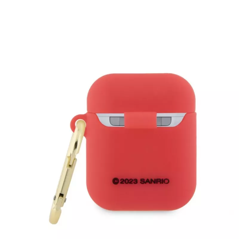 Hello Kitty capa para Apple AirPods 1/2 de silicone 3D Kitty Head vermelho