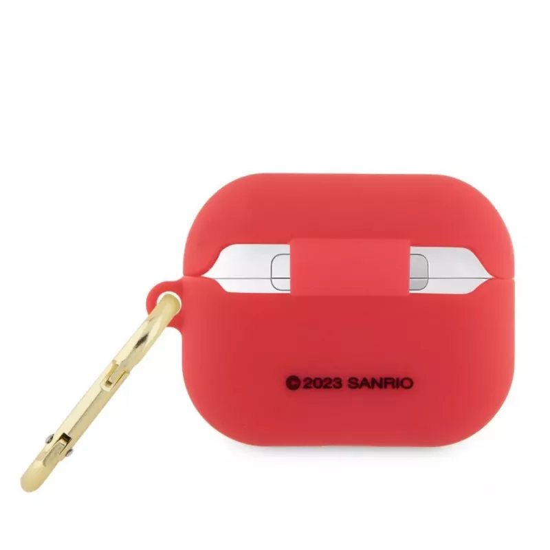 Hello Kitty Capa de Silicone para Apple AirPods Pro 3D Kitty Head vermelha