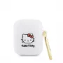 Hello Kitty HKA23DKHSH Capa de Silicone 3D Kitty Head para Apple AirPods 1/2 - branca
