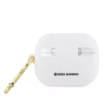 Hello Kitty Capa de Silicone para Apple AirPods Pro 3D Kitty Head branca