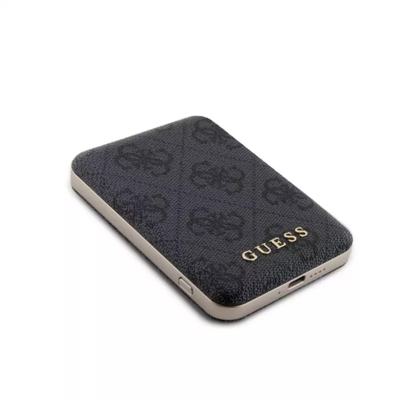 Guess Power Bank MagSafe 5000mAh 4G PU preta